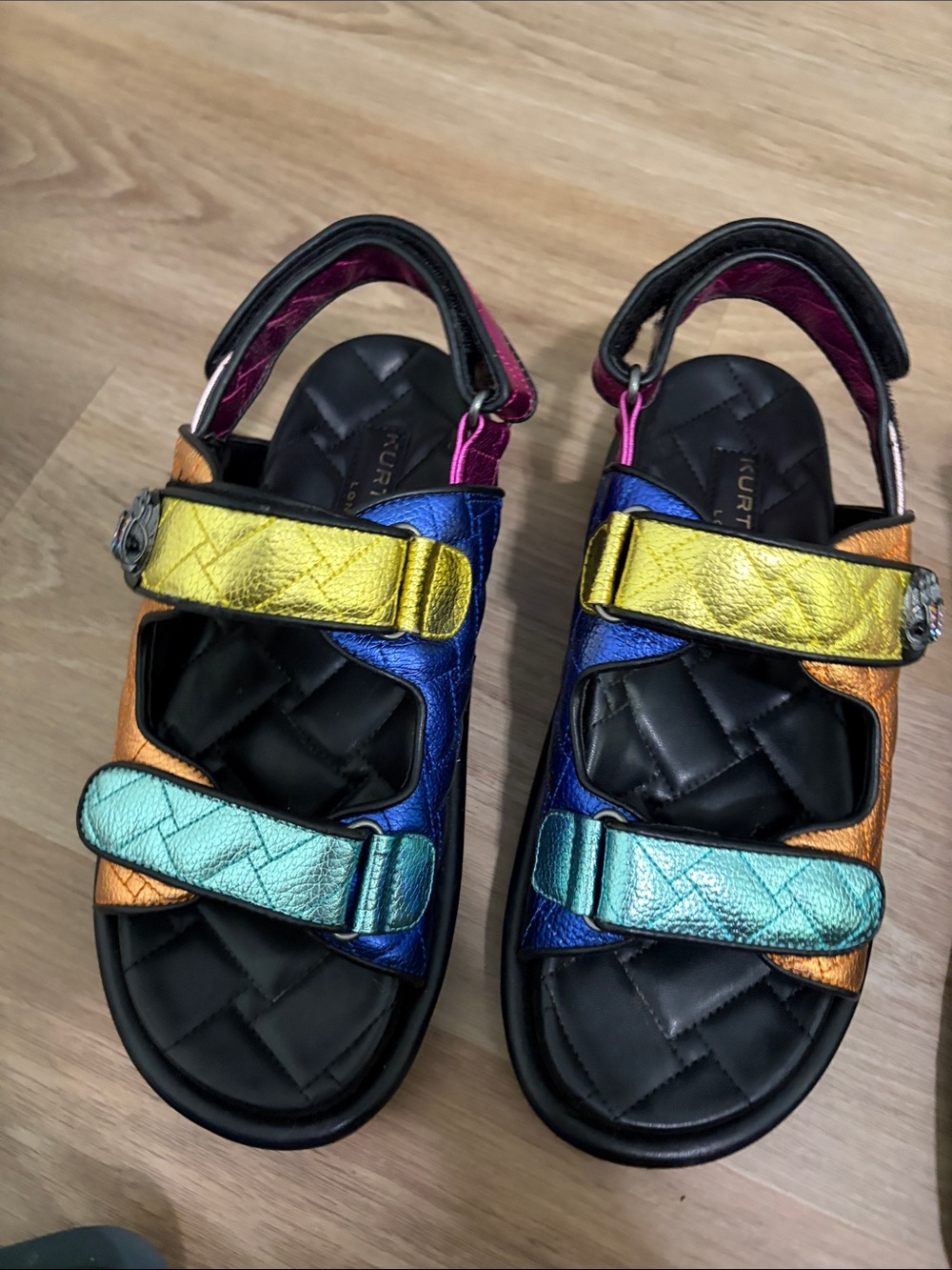 Kurt Geiger Rainbow Metallic Strap Sandals - Multicolor - Picture 2 of 5